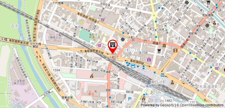 在地图上查看超級酒店 - 鳥取站北口