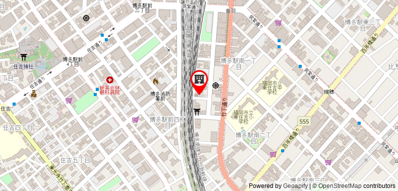 Bản đồ đến Khách sạn Residence Hakata 3