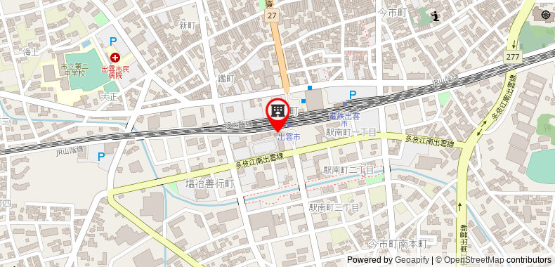 Bản đồ đến Khách sạn Super Izumo-Ekimae