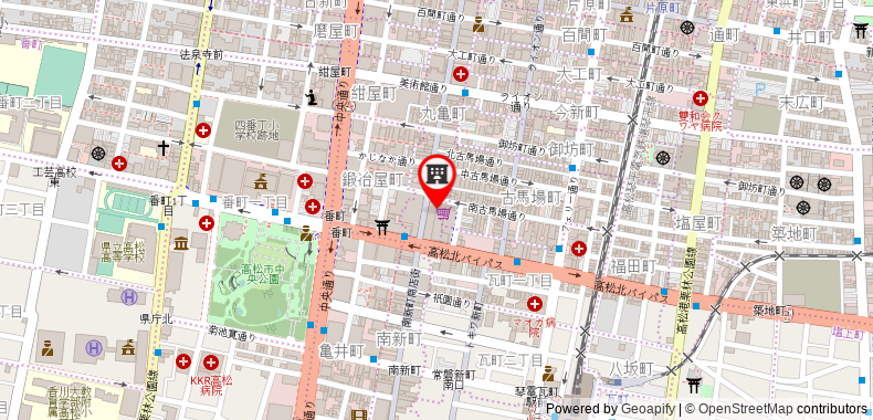 Bản đồ đến Khách sạn Daiwa Roynet Takamatsu