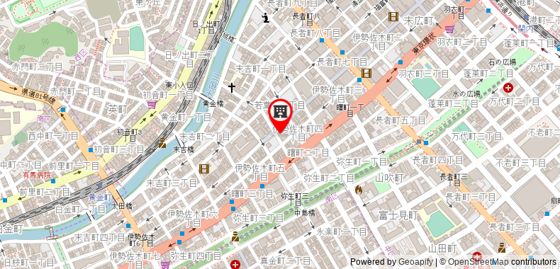 在地图上查看橫濱關內利夫馬克斯經濟型酒店
