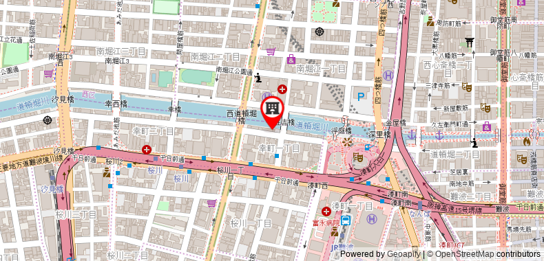 在地图上查看40平方米1臥室公寓(大阪) - 有0間私人浴室