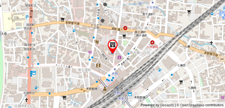 在地图上查看新長野NeXT酒店
