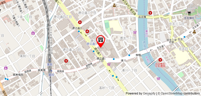 Bản đồ đến Khách sạn New Otani Hakata