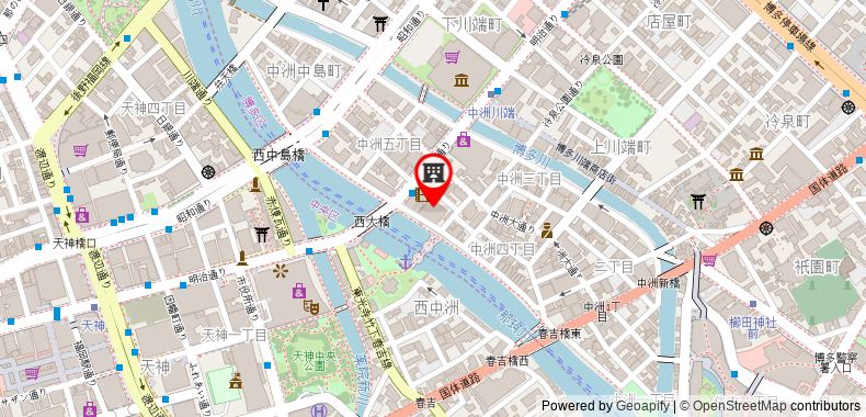 Bản đồ đến Khách sạn Hakata Excel Tokyu