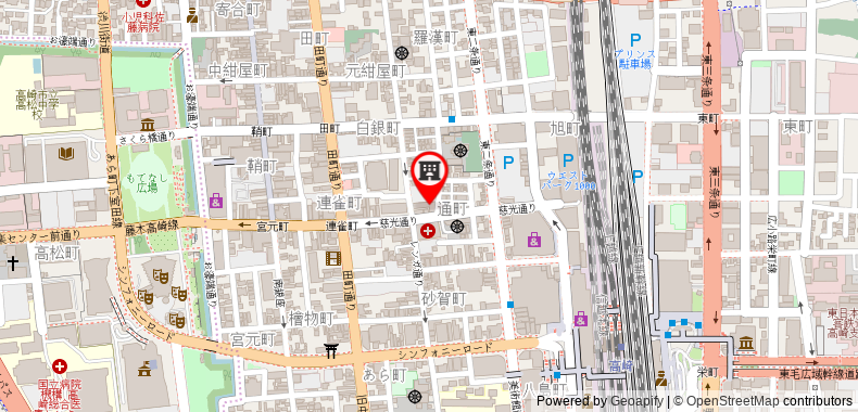 在地图上查看高崎站前廣場酒店