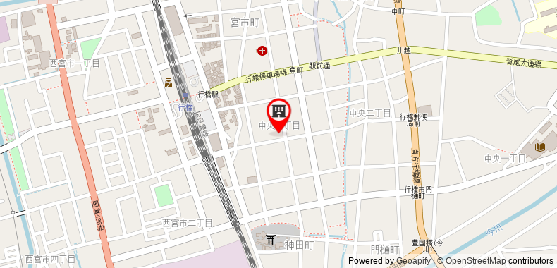Bản đồ đến Khách sạn Route Inn Yukuhashi