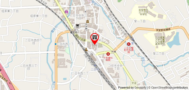 Bản đồ đến Khách sạn Futsukaichi Green