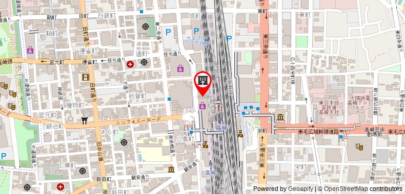Bản đồ đến Khách sạn Metropolitan Takasaki