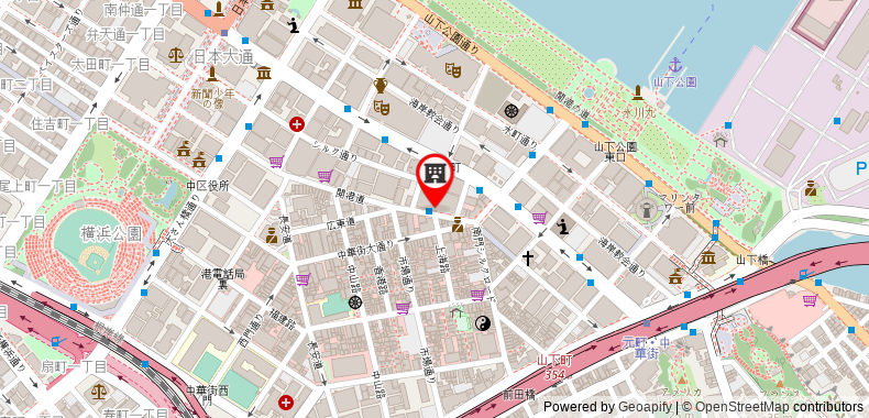 在地图上查看橫濱玫瑰酒店