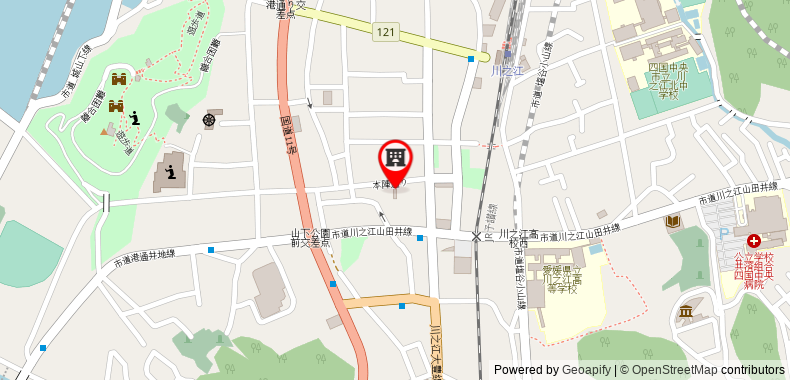 Bản đồ đến Khách sạn Select Inn Shikoku Chuo