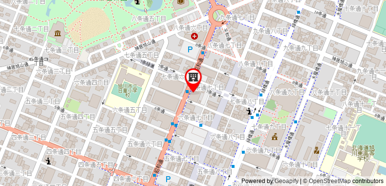 Bản đồ đến Khách sạn Asahikawa Toyo