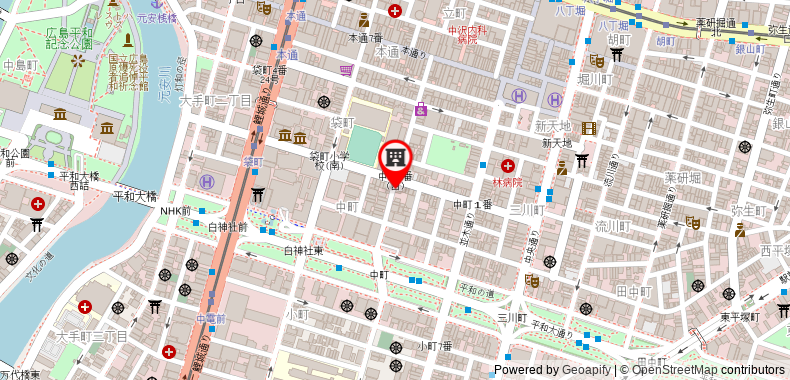 在地图上查看Santiago Guesthouse Hiroshima Annex