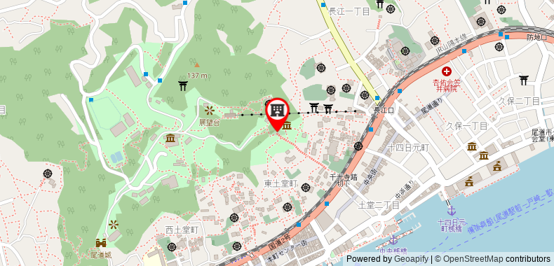 Bản đồ đến Onomichi Guest House Miharashi-tei