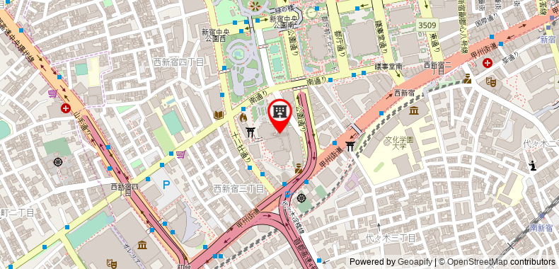 Bản đồ đến Park Hyatt Tokyo