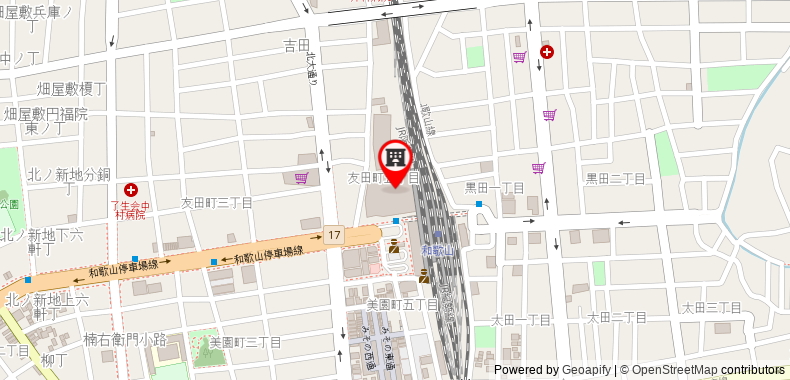 Bản đồ đến Khách sạn Granvia Wakayama