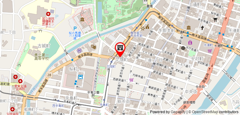 在地图上查看熊本大和Roynet酒店