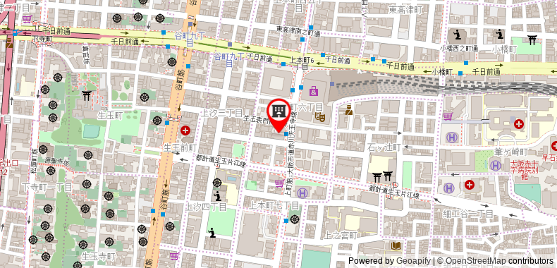 Bản đồ đến Khách sạn Daiwa Roynet Osaka-Uehonmachi