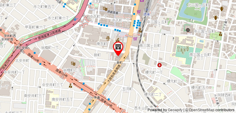 在地图上查看大和ROYNET酒店 - 大阪堺東