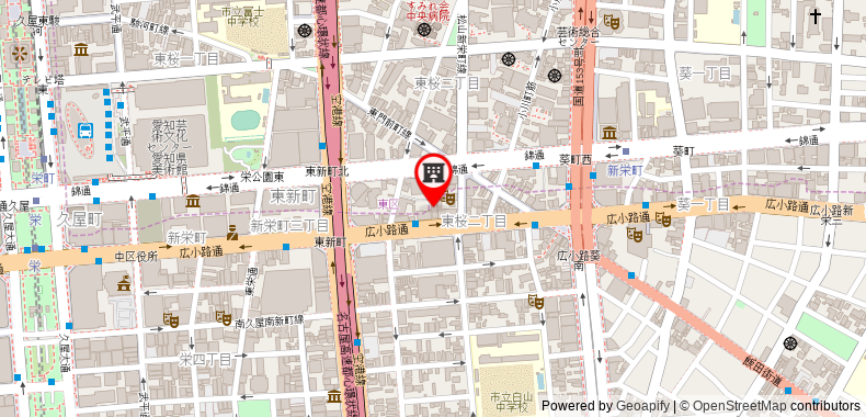 Bản đồ đến Toyoko Inn Nagoya Sakae