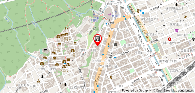 Bản đồ đến Khách sạn Green Hill Kobe