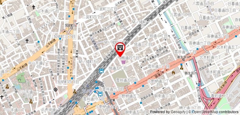 Bản đồ đến Khách sạn Villa Fontaine Kobe-Sannomiya