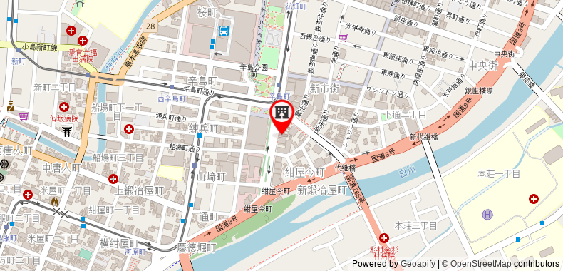 Bản đồ đến Toyoko Inn Kumamoto Sakuramachi Bus Terminal Mae