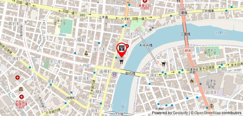 Bản đồ đến Khách sạn Numazu Riverside