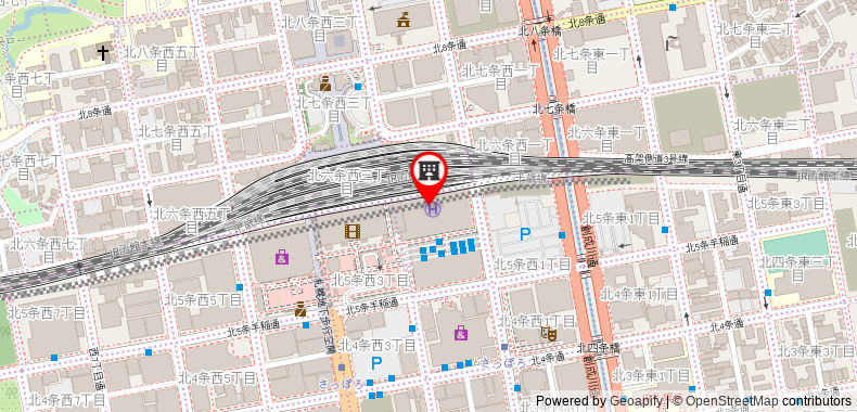 Bản đồ đến Khách sạn JR Tower Nikko Sapporo