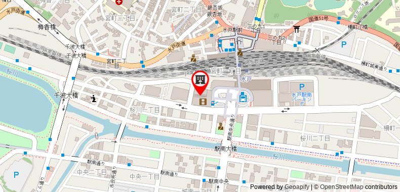 Bản đồ đến Khách sạn Daiwa Roynet Mito