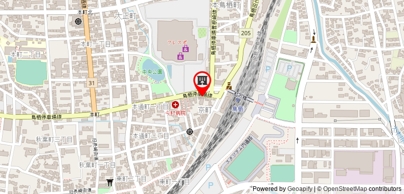 Bản đồ đến Khách sạn Green Rich Tosu Ekimae