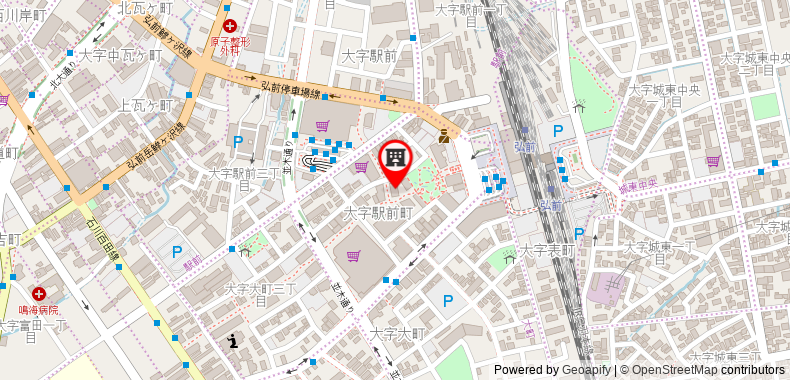 Bản đồ đến Khách sạn Hirosaki