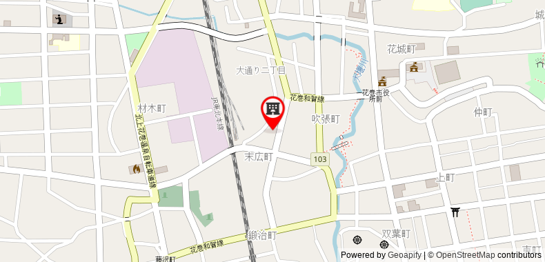 Bản đồ đến Guesthouse meinn Hanamaki