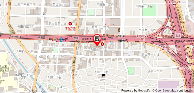 Bản đồ đến Khách sạn Richmond Higashi Osaka
