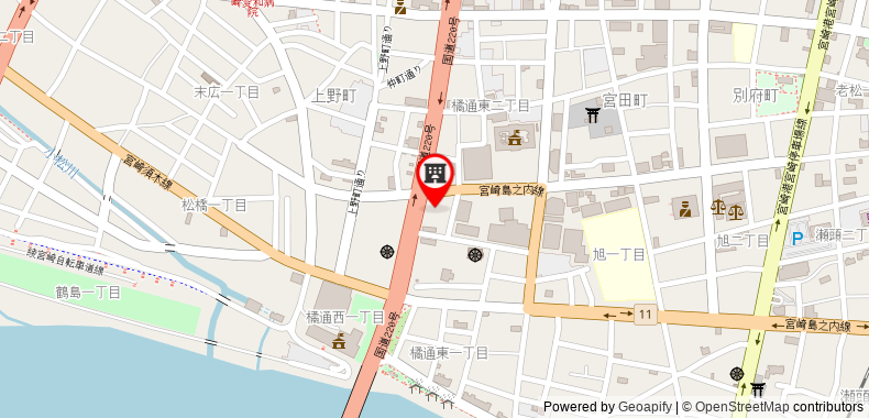 Bản đồ đến Khách sạn K's Street Miyazaki
