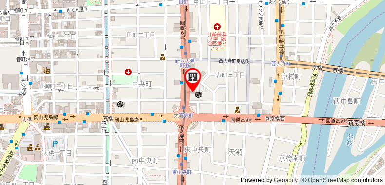 Bản đồ đến Khách sạn Okayama Universal Annex