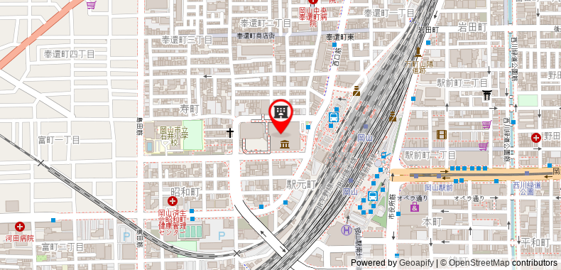 ANA Crowne Plaza Okayama on maps