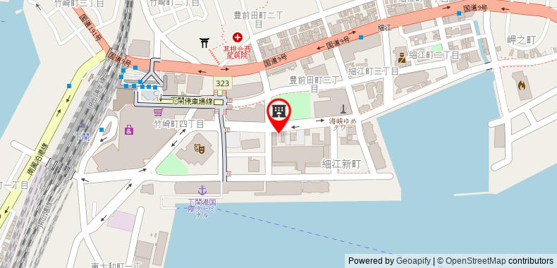 Bản đồ đến Dormy Inn Premium Shimonoseki Natural Hot Spring