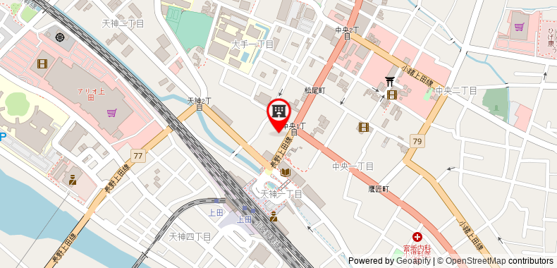 Bản đồ đến Khách sạn Ueda Plaza