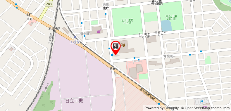 在地图上查看勝田新中央酒店