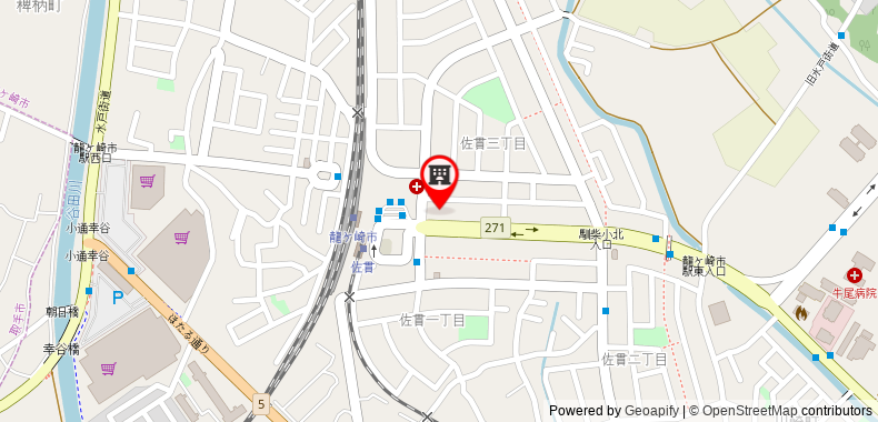 Bản đồ đến Khách sạn Ryugasaki Plaza Honkan