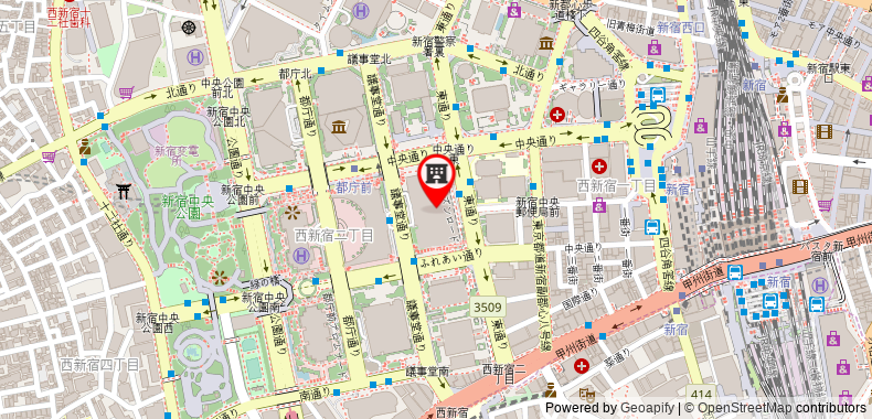 Bản đồ đến Khách sạn Keio Plaza Tokyo
