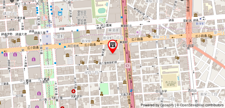 Nagoya Tokyu Hotel on maps