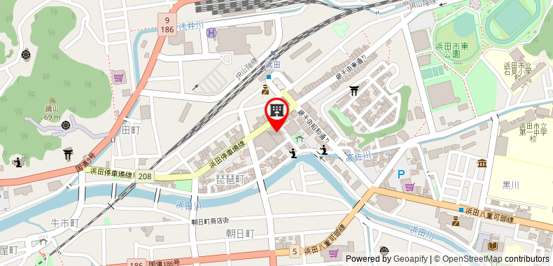 Bản đồ đến Khách sạn Shimane Hamada Washington Plaza