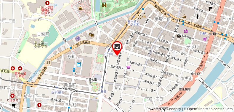 Bản đồ đến Khách sạn Kumamoto Green