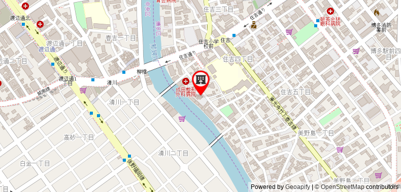 Bản đồ đến Obri603 Good location Hakata&Tenjin area Max 4 ppl