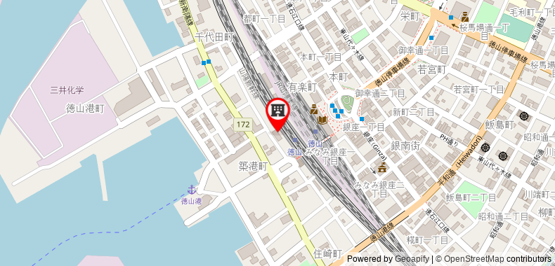 Bản đồ đến Toyoko Inn Tokuyama-eki Shinkansen-guchi