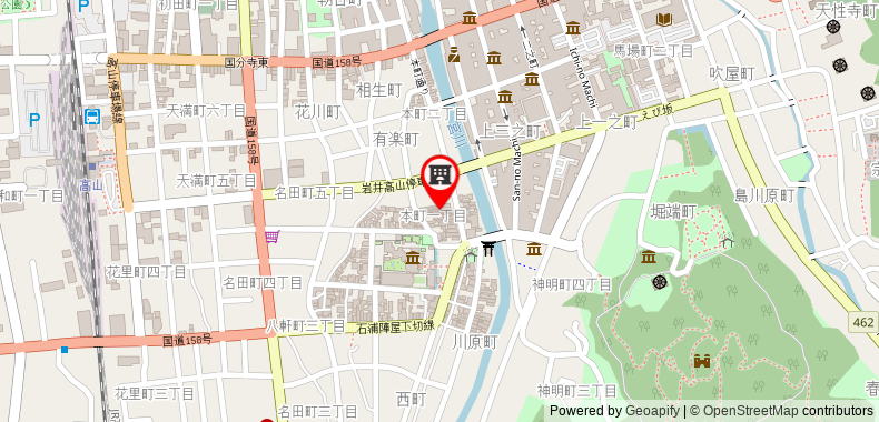 Bản đồ đến Honjin Hiranoya Kachoan