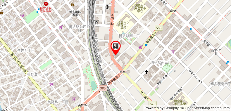 Bản đồ đến Toyoko Inn Hakata-eki Minami