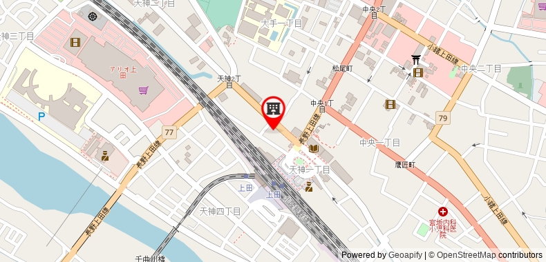 Bản đồ đến Toyoko Inn Ueda Ekimae